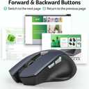 Acer Wireless Mouse for Laptop, 2.4GHz Computer Mouse 3 Adjustable DPI Office Cordless USB Mice with USBA Receiver, 6 Buttons, 1600 DPI, Medium to Large Sized Hands Compatible with PC, Laptop, Desktop