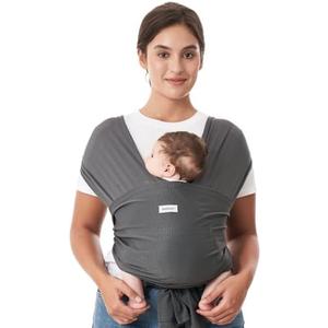 Momcozy Baby Carrier AirMesh - The Perfect Summer Water Sling for Newborns to Toddler 8-35 lbs - Cooling, Breathable and Lightweight Baby Wrap, Nice for Summer, Pool, Beach, Swimming, Charcoal Gray