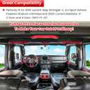 23PCS Full Set Interior Decoration Trim Kit for Jeep Wrangler JL JLU Gladiator JT 2018-2023 Steering Wheel Door Handle Air Conditioning Vent Cup Holder Reading Light Headlight Switch Gear Cover (Red)