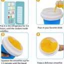 Slushy Cup Slushie Cups, Machine Slushy Maker Cup,Maker Squeeze Slushy Machines,Frozen Magic Slushy 2 Pack, Ice Cream Maker Cool Stuff for Juices and Drinks(Blue+Green).