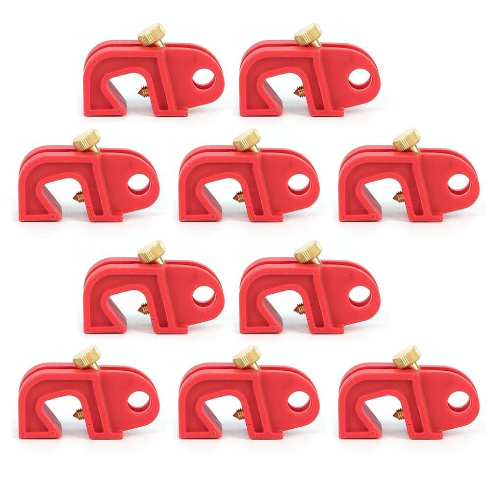 10 PCS Electrical Circuit Breaker Lockout Device, Breakers Locks Universal Lock Out tagout Set for Loto Single and Multi Pole Industrial Grade