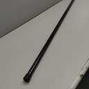 No Sectional Assembly Tension Curtain Rod 56-104 Inch, 1" Diameter Spring Long Adjustable Shower Curtain Rods for Bathroom Windows Closet No Drilling No Rust, Black