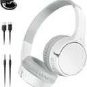 Belkin SoundForm Mini Kids Wireless Headphones w/Built-in Microphone, 30H of Playback Time, Fun Stickers, & Case - Over-Ear Headsets for Online Learning, School, iPhone, iPad, Galaxy, & More - White