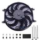 12" Inch Electric Radiator Fan 12V Universal Cooling Fan 80W Mount Kit High Performance Radiator Assembly Kit