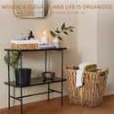 Wicker Storage Basket - 3.5 Gallon Waterproof Trash Can for Bathroom, Bedroom, Office (Beige2)