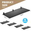 Zonon 4 Pack Gridwall Shelf Metal Grid Wall Panel Display Stand Heavy Duty Shelves Gridwall Accessories for Home Retail Store Art Fair Display Wall Craft Show Trade Show Business(24'' X 12'',Black)