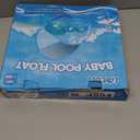 Baby Pool Float No Flip Over, Inflatable Baby Float with Sun Protection Canopy, Baby Swimming Float, Baby Swim Float with Double Air Chambers, Add Tail for Age of 3-36 Months (Large, Blue)