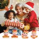 2 x 4 Pcs Chinese New Year Horse Figurines 2026 Resin Golden Mini Year of The Horse Figurine for Car Dashboard Office Tabletop Decor Lunar New Year Zodiac Collection Gift