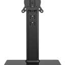 Universal Swivel TV Stand/Base Table Top TV Stand for 13 to 32 inch TVs with 100 Degree Swivel, 4 Level Height Adjustable, Heavy Duty Tempered Glass Base, Holds up to 77lbs, HT07B-001