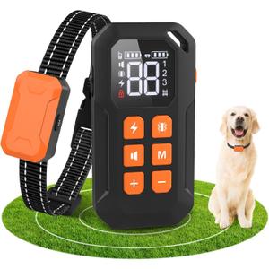 Wireless Dog Fence,Electric Dog Fence Rechargeable,Dog Fence Outdoor for Yard, Dog Training Collar Boundary Containment System with Remote Control, IPX7 Waterproof, Portable