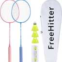 Badminton Set for Family Lightweight Rackets 2-Player Racket Set with Shuttlecocks & Carry Bag, Durable for Backyard, Park, Lawn, Great for Kids, Beginners & Family