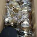 SylvaCraft Brass Gold Candle Holders Rustproof Taper Candlestick Holders for Holiday Party Table Centerpiece Wedding Fireplace Mantel Housewarming Gift(10 Sets(30 Pcs))