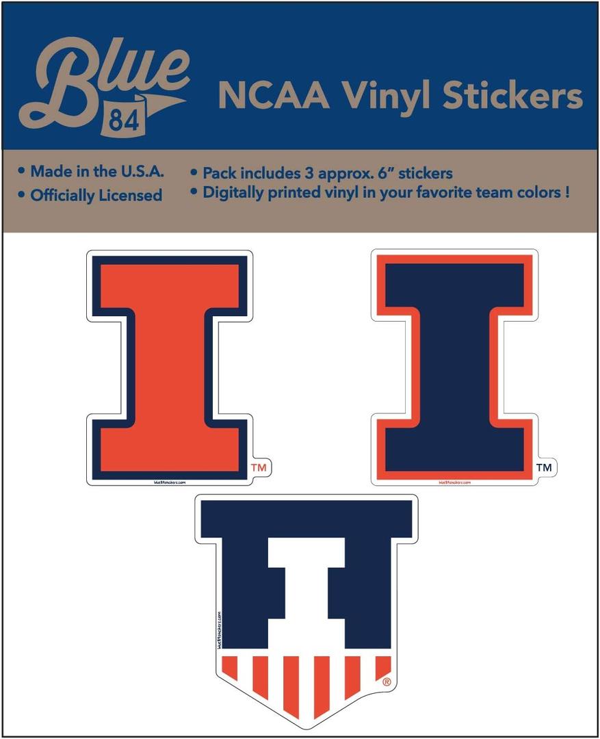 Blue 84 NCAA 6" Vinyl Sticker 3-Pack