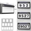 Solar Address Sign, Lighted Address Plaque Outdoor Waterproof, Illuminated Address Numbers, House Numbers for Outside, Black