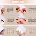 9 x Semi Cured Gel Nail Strips|Works with Any UV/LED Lamps|20 Pcs Gel Nail Stickers|Long-Lasting Two Weeks and Easy to Apply & Remove|Pink Glitter