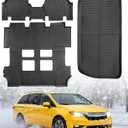 DiffCar® for Honda Odyssey Floor Mats 2011 2012 2013 2014 2015 2016 2017 (Fit 7/8 Seats), All Weather TPE Car Accessories for Odyssey Trunk Liner, Rubber Floor Mats Automotive Black Car Accessories