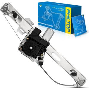 PHILTOP 748-468 Rear Left Driver Side Power Window Regulator with 5-Pin Motor for BMW 328i, 328i xDrive, 325i, 335i, 328xi, 330i, 335i xDrive, 325xi, 335d, 330xi, 335xi, M3 Replace OE# 51357140589