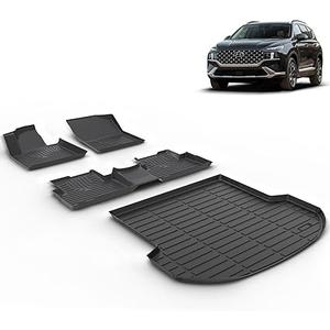 Floor Mats & Cargo Liner for 2023 2022 2021 Hyundai Santa Fe All Weather Car Mats Floor Liners Trunk Mat Hyundai Santa Fe Floor Mats Cargo Mat Trunk Liner Black Accessories Floor Mats & Cargo Liner for 2023 2022 2021 Hyundai Santa Fe All Weather Car Mats Floor Liners Trunk Mat Hyundai Santa Fe Floor Mats Cargo Mat Trunk Liner Black Accessories