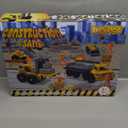 Magic Sand Construction Kit - 3lbs Sand, 5 Vehicles, 11 Molds, 8 Tools, 7 Signs, 4 Workers, Building Toys for Ages 3-8+