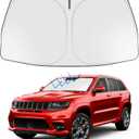 Proadsy Windshield Sun Shade for Jeep Grand Cherokee 2014-2025 2026 4-Layer Foldable Front Sunshade Protector Sun Visor Blocks UV Rays Keep Car Cooler
