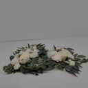 Faux Arch Flower Swag Set of 2 for Wedding Welcome Signs Floral Swag Wedding Reception Ceremony Signs Decor (White)