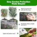 4 Pack Garden Mesh Netting for Plants 2.6x3.3ft - 3.3x4.9ft Insect Bird Netting Pest Barrier Bag with Drawstring 2 Size Fruits Tree Blueberry Bush Netting Cover Bag Protection for Vegetables Tomato