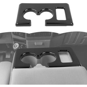 RT-TCZ Armrest Cup Holder Panel Cover Trim Center Consoles Interior Accessories for Ford F250/F350/F450/F550 2008-2016 (Black Carbon Fiber)