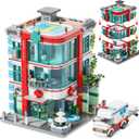 City Hospital Building Block Set, Architecture Building Set for Adults with Ambulance, Miniature Hospital World, Detailed Craftsmanship & Immersive Roleplay for Collectors & Gifts, 1888Pcs