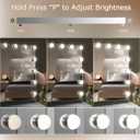 Hansong Hollywood Mirror Large Lighted Makeup Mirror with 15 LED Bulbs Hollywood Vanity Mirror with Lights 360 Degree Rotation for Bedroom