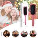 2 x Curl Defining Brush, Curly Hair Brush for Curls, Waves and Coils, Volumizing and Detangling Brush for Women, Reduces Frizz and Pulling, Defines and Shapes Curls Gently (Pink)