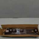 ENJOYBASICS No Drill Curtain Rods for Window 48 to 84 Inches, 5/8 Inch Diameter Renter Friendly Drapery Rod with Adhesive Brackets without Drilling, Adjustable from 27 to 90 Inches, Bronze