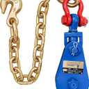 Upgraded Snatch Block with Chain, Snatch Block 4 Ton WLL, for 1/2 Inch Wire Ropes,Snatch Block Pulley for Towing and RecoveryRollback Wrecker Car Carrier Tow Truck Accessories