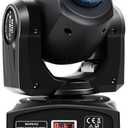 U`King LED Moving Head Light 25W DJ Lights Stage Lighting with 8 GOBO 8 Color by DMX-512 and Sound Activtaed Control Spotlight for Disco Parties Wedding Church Live Show KTV Club (Black-1 piece)