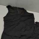 BORIFLORS Women's Sexy Ruched Bodycon Midi Dresses Square Neck Sleeveless Ruffle Hem Club Party Tank Dress Black, S