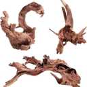 EFFIELER Natural Driftwood for Aquarium Decor  6-10 INCH Unique Size Real Wood Branches for Fish Tank, Reptile Habitat, Terrarium, Hermit Crab, Shrimp Tank,Safe for Aquatic Pets