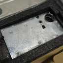 LWZH Privacy Pocket Door Lock Hardware, Hidden Handles, Privacy Pocket Door Lock with Push Automatic Bounce Switch (Silver, Lock with Key)