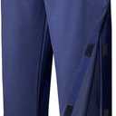 Unisex Tear Away Pants 2 Side Snaps Post Surgery Breakaway Pant Full Open Down Cotton Rip Off Pants for Hip Replacement (Large, Navy)