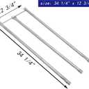 Leship 34 1/4 Inch Burner Tube Set Replace for Weber 67722 67820 Genesis 300 Series E310 E320 EP310 EP320 S310 S320 Gas Grills (2007-2010) with Side Control Knobs (304 Stainless Steel)