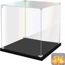 KOLIPI Acrylic Display Case for Collectibles Assemble Clear Acrylic Display Box for Lego Alternative Glass Case for Showcasing Figures Doll Toys Home Storage(12x12x12 inch, 30x30x30 cm)