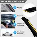PSLER Side Window Vent Visor Window Deflectors for Chevy Silverado/GMC Sierra Crew Cab 1500 2019 2020 2021 2022 2023 2024 2025 Rain Guard Car Tape-on Window Visor Accessories,4PCS