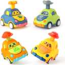 Car Toys for Toddlers 1-3 Year Old Boy Birthday Gift for Boys Girls 1-3 Pull Back City Vehicle Toys Goodie Bags Stuffers Party Favors for Kids