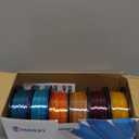 MIKA3D 6 Spools Bicolor Dual Color 1.75mm 3D Printer Filament Bundle, 3D Printing Silk PLA, Silk Black-Red/Purple-Green/Blue-Green/Red-Gold/Gold-Copper/Black-Orange, 3D Printing PLA 250g X 6 Spools