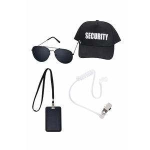 4 Pieces Special Agent Secret Security Guard Costume Accessories Set