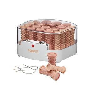 Conair Double Ceramic Hot Rollers for Long, Medium, and All Hair - Hair Curler - Hair Roller Clips Included - 1/2 inch, 3/4 inch, and 1 inch Rollers