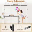 EMART Backdrop Stand, 8.5ft Height 10ft Width Adjustable Photography Background Support Poles with Heavy Duty Flat Base, Photo Metal Steel Pipe and Drape Frame Kit for Parties Birthday Wedding - Black, 8.5x10ft