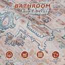 Topllen Ultra-Thin 5x7 Washable Vintage Area Rugs - Living Room,Non-Slip Backing Soft Velvet Rugs,Stain Resistant Washable Rug for Bedroom,Office,Home Decor Rug (Pink, 5'x7')