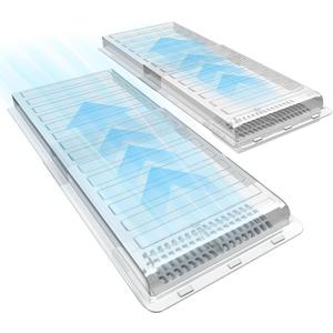 Touri 2 Pack Magnetic Air Vent Extender for Under Furniture, Upgraded Thickened Floor Vent Deflectors for Home Floor, Thick PET Material, Fits 10" to 12" Floor Registers, Extends Up To 33" Long