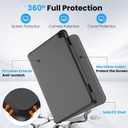 All-New 8inTablet Case, Smart Trifold Stand Case with Hard PC Back and Auto Wake/Sleep Incompatible with TCL Sony, Gray