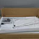 Adjustable Height Mobile Computer Desk for Small Space Rolling Writing with Wheels Corner Home Office Study Portable Bedrooms Work Size 31.5 Inch Storage Gaming Table, White D