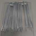 Landscape Staples 5 Inch 40 Pack, Galvanized Garden Stakes Yard Stakes Garden Staples Perfect for Weed Barrier Fabric, 11 Gauge Landscape Pins for Tent, Balloons, Irrigation Tube.